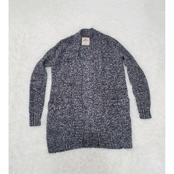 Hollister Sweaters - Hollister Marled Sweater Open Front Cardigan Gray Multicolored Chunky Knit Small
